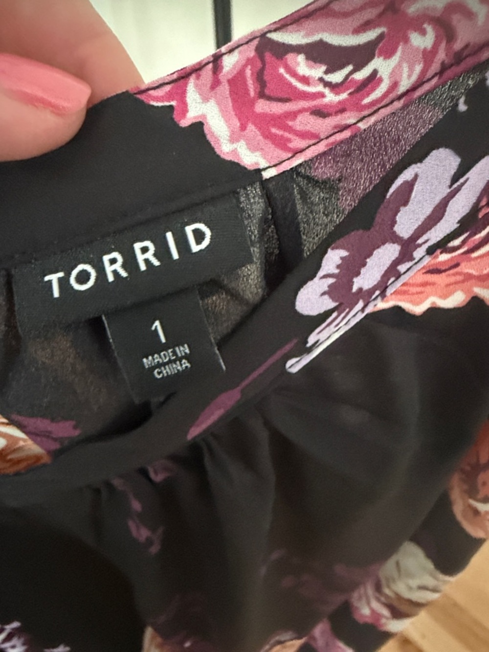torrid Black Floral Cami Tank Top - Picture 2 of 5